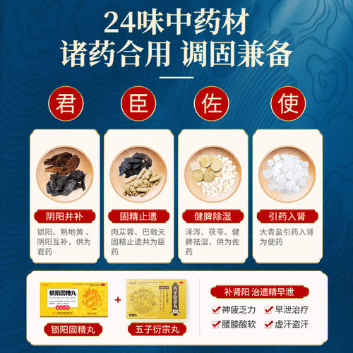 锁阳固精丸补肾持久官方旗舰店正品黑丸子男士专用延时药固精强肾 - 图2