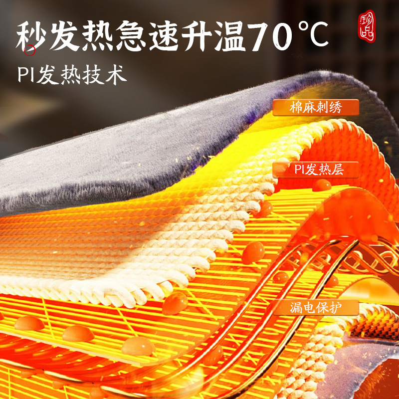 俞兆林电加热理疗护膝盖男女士关节保暖海盐袋老寒腿神器发热敷包