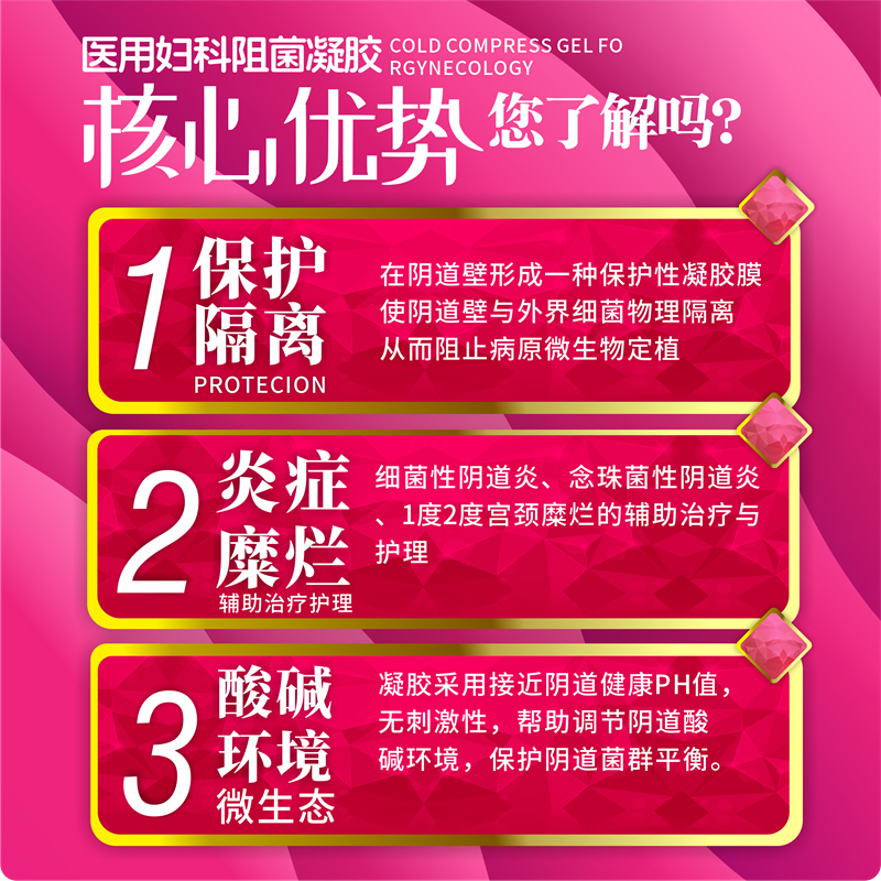 修正医用妇科凝胶抑菌正品私处霉菌性阴道私密养护宫颈糜烂非用药 - 图2