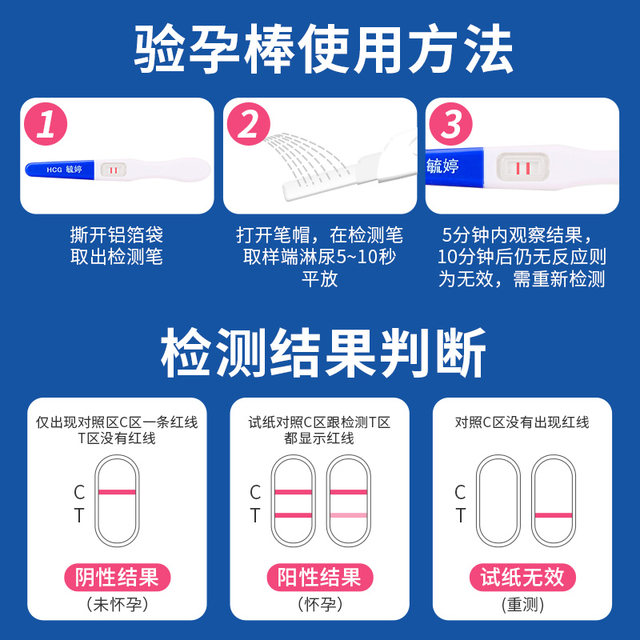 Yuting pregnancy test stick early pregnancy test paper Early pregnancy precision test paper high -precision pregnancy test pregnancy test pregnant female test pregnancy brush