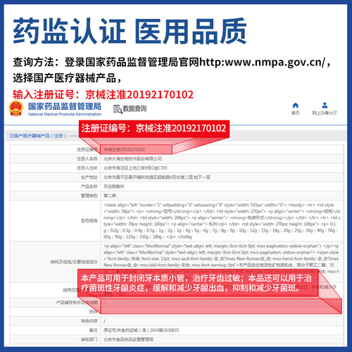 奥敏清牙齿脱敏牙龈炎症出血抗过敏专用牙斑菌糊剂60g克不含氟 - 图2