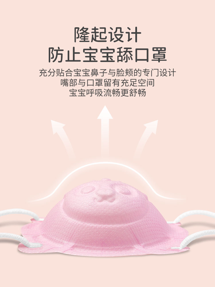 婴儿口罩0到6月12月宝宝专用一次性0一3岁儿童3d立体可调节防勒耳 - 图3