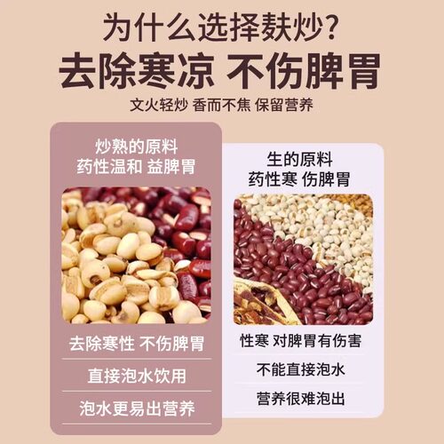 炒熟赤小豆薏仁薏米茯苓芡实祛茶红豆湿气水健脾三伏天养生茶正品 - 图0