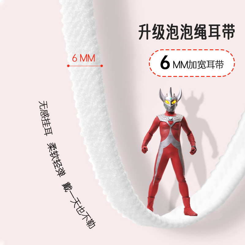 奥特曼IP医用外科口罩夏季薄一次性医疗正品儿童学生男孩独立包装_医疗器械