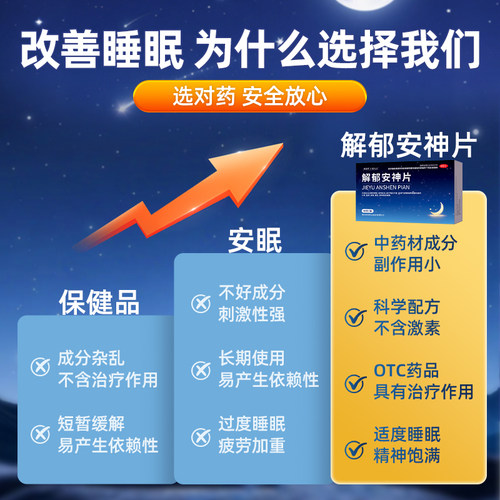 解郁安神片医用安眠睡眠片100片重度舒失眠片快速入睡成人专用药 - 图2