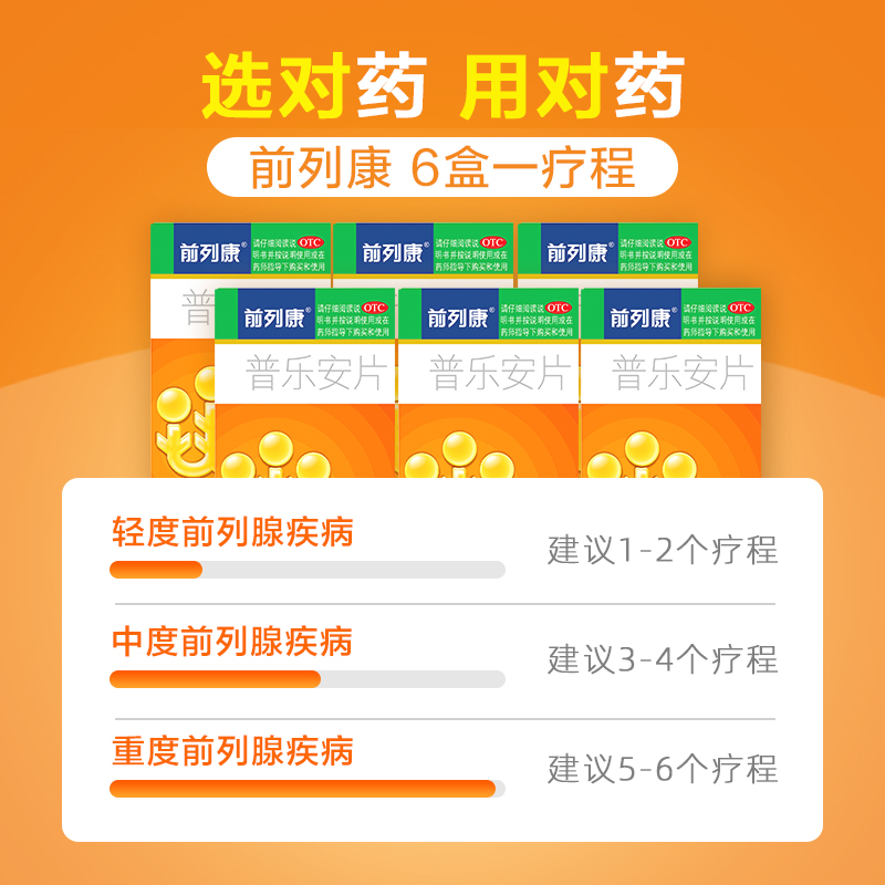 6盒装】前列康普乐安片60片尿频尿急失禁尿不尽前列腺补肾固本 - 图2