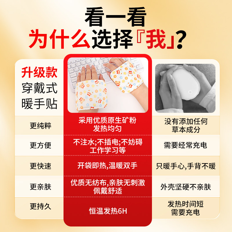 暖手宝穿戴式自发热暖手贴儿童手握式暖宝宝手套暖脚贴学生上班族,淘宝优惠券,粉丝福利购,淘宝优惠卷