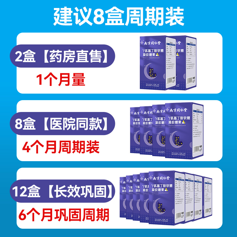 同仁堂γ氨基丁酸儿童青少年正品官方旗舰店伽玛软糖凝胶糖果GABA - 图0