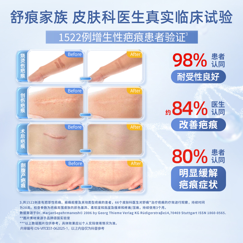 倍舒痕祛疤膏dermatix医用硅酮淡化黑色素剖腹产疤痕修复增生正品