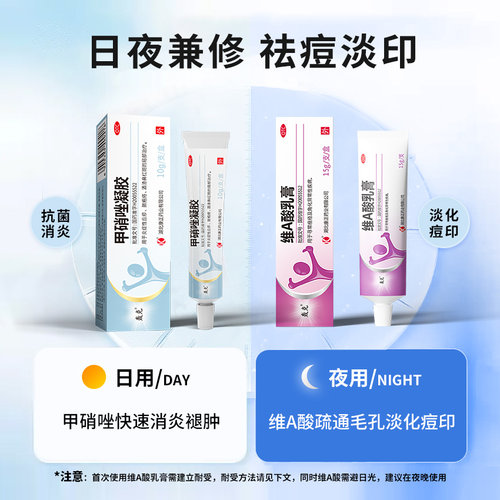 轰克甲硝唑凝胶10g医用坑正品消炎痤疮祛痘药膏官方痘痘酒渣鼻 - 图1