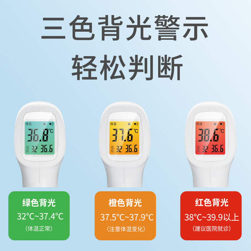 阿里健康大药房海氏海诺红外线体温计额温枪电子医用级精度高医专用家用精准儿童3
