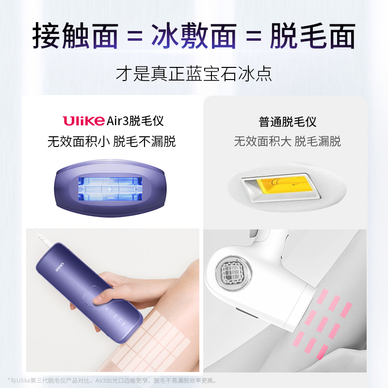 Ulike蓝宝石冰点脱毛仪器女士家用女生专用非激光全身腋下毛air3