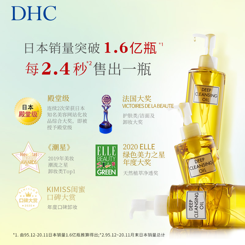 DHC蝶翠诗橄榄卸妆油200ml眼唇脸部乳化卸妆水男女温和清洁不刺激