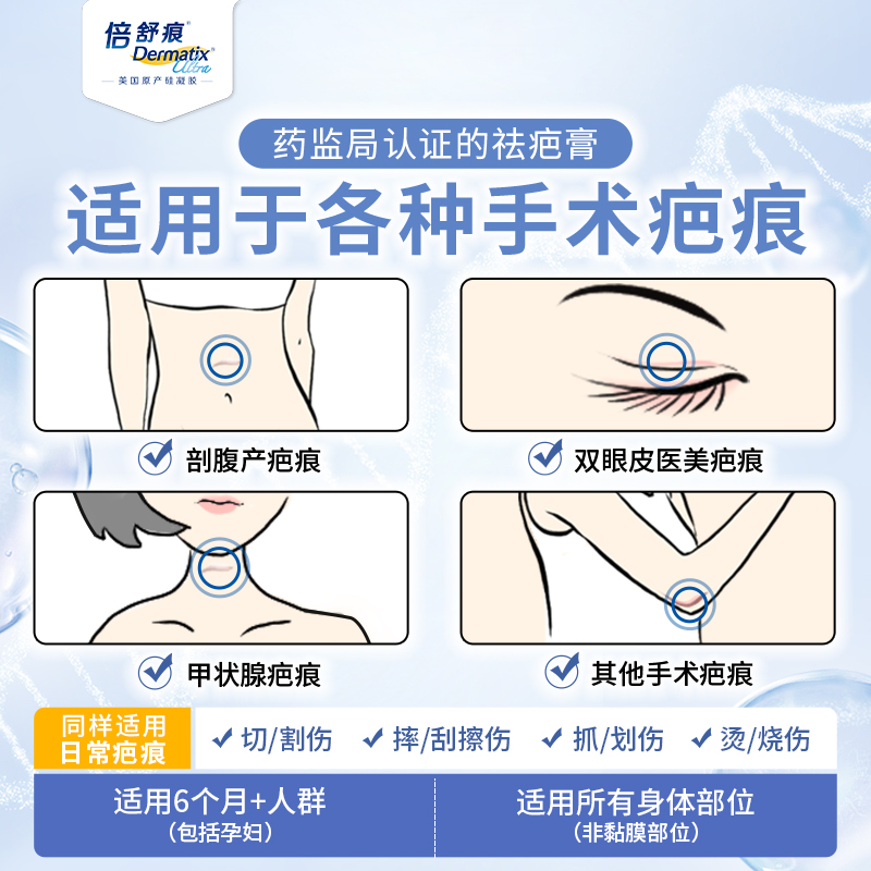 倍舒痕Dermatix祛疤膏淡疤修复硅凝胶15g术后增生凸起去除疙瘩贴 - 图0