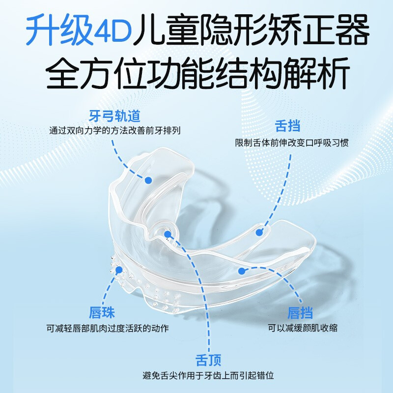 儿童牙齿矫正器隐形透明牙套地包天龅牙纠正整牙防磨牙专用神器