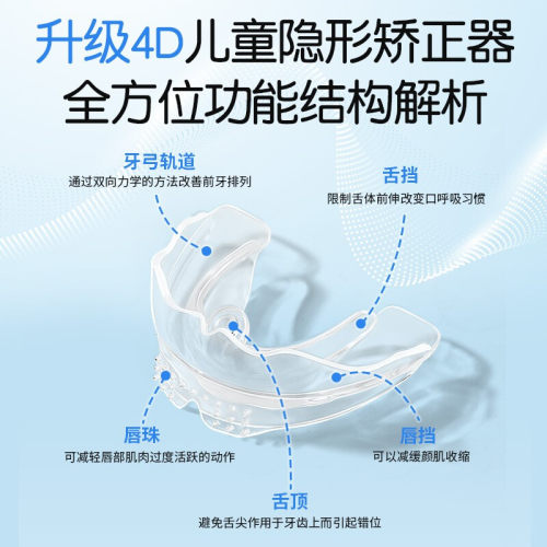 儿童牙齿矫正器隐形透明牙套地包天龅牙纠正整牙防磨牙专用神器-图1