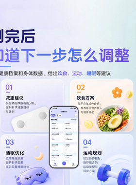 蚂蚁阿福蚂蚁阿福智能体脂秤家用体重秤ai精准减肥称重电子人体秤