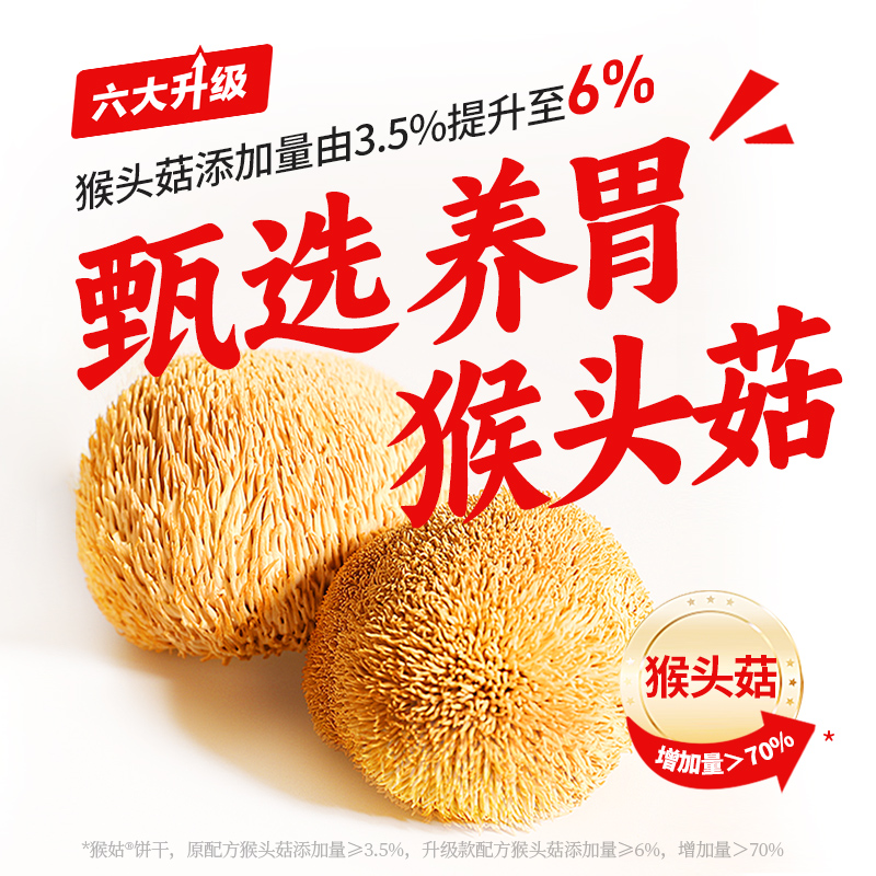江中猴姑咸味苏打饼干无蔗糖猴头菇养胃中和胃酸中秋礼品送长辈
