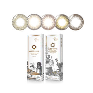 晶硕海外旗舰店香水美瞳日抛10片女大直径彩色隐形眼镜棕灰轻混血