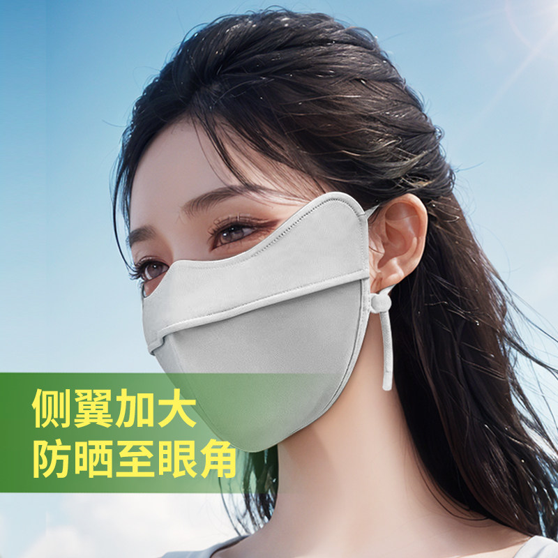 界面防晒口罩防紫外线女高颜值2025新款夏季薄款透气凉感冰丝面罩