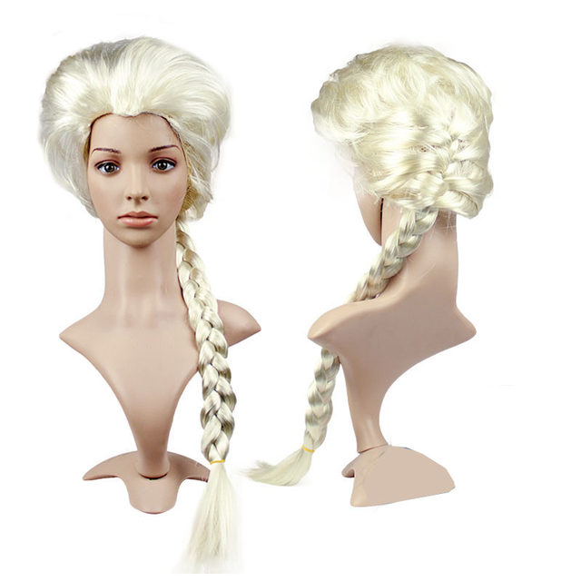 Elsa Anna wig ice braid dress up headgear