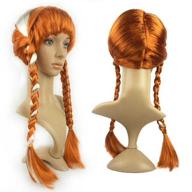 Elsa Anna wig ice braid dress up headgear