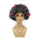 ຜົມ curly grandma wig dress ເຖິງຊຸດ wig ແມ່ເຖົ້າ headgear ເດັກນ້ອຍຜູ້ສູງອາຍຸການປະຕິບັດວັນ wig
