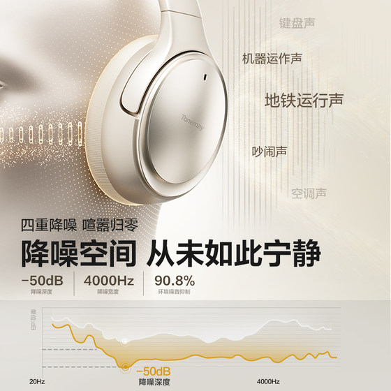 唐麦H30Max主动降噪头戴式耳机无线蓝牙超长续航适用苹果2026新款