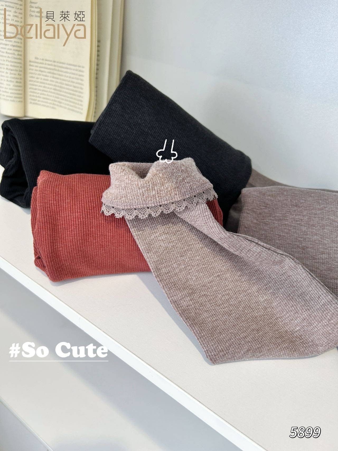 贝莱娅5899女士秋裤秋冬保暖校裤神器,薄绒螺纹弹性大贴身小暖炉