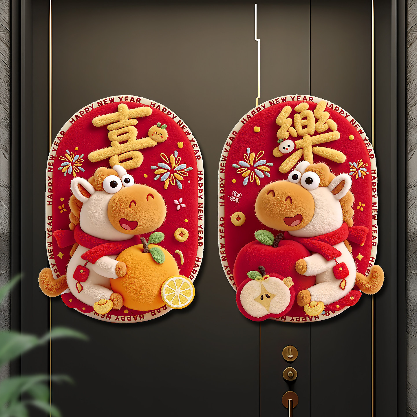 磁吸福字门贴2026年马年新款春节过年入户大门新年装饰品创意布置,淘宝优惠券,粉丝福利购,淘宝优惠卷