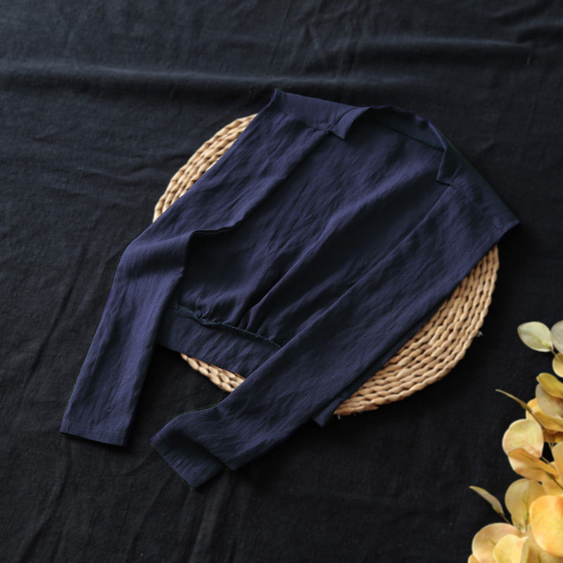 秋系原创文艺范宽松条纹长袖衬衫 秋系衬衫