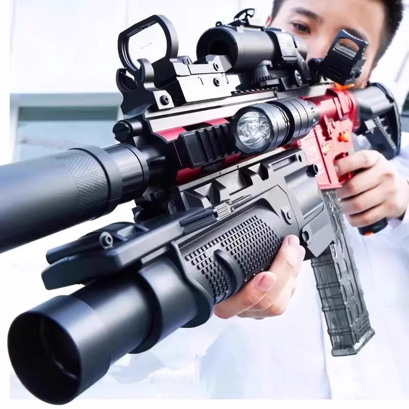 电动连发M416软弹枪儿童玩具枪弹链男孩玩具击狙枪CS吃鸡玩具礼物 - 图0