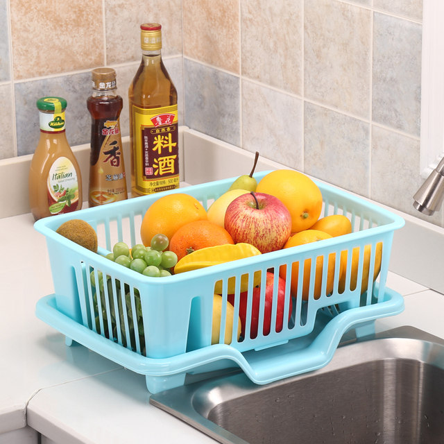 Kitchen tableware with dishes and drip corner rack storage box