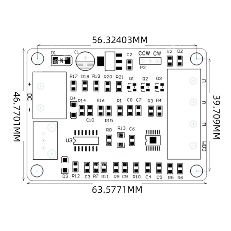 直流无刷电机驱动板模块 调速板 光驱硬盘马达控制器7V-12V改进版 - 图2