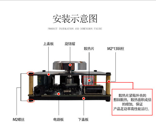 XINYI Sini Audio 100W立体声蓝牙数字功放板双声道360度无极调音 - 图1