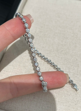 超闪莫桑钻满天星泡泡纯银手链