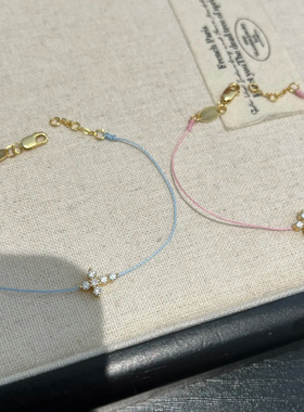 正品莫桑钻s925纯银手绳轻奢十字架手链女高级精致时尚送女友礼物