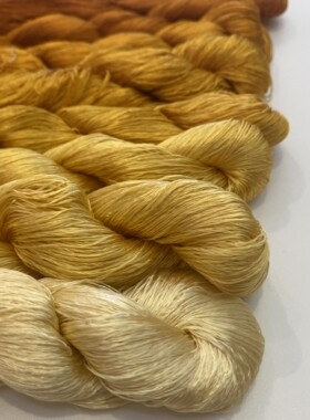 黎明刺绣苏绣蚕丝线专用线可缠花可刺绣DIY材料包86号黄土色