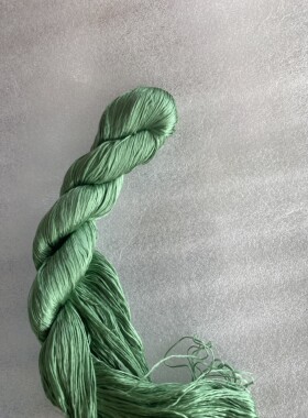 黎明刺绣苏绣免劈线无捻线蚕丝线10号绿色缠花绒花蚕丝线非遗