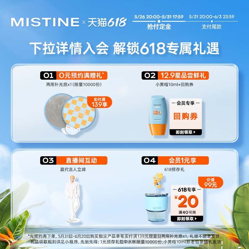 【618预售】Mistine防晒霜小蓝帽身体防晒隔离泰版女蜜丝婷70ml*2_Mistine海外旗舰店_美容护肤/美体/精油-第2张图片-提都小院