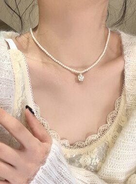 轻奢珍珠项链女锁骨链小众设计高级感颈链