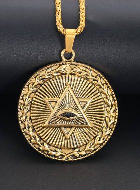 潮流全视之眼合金吊坠六芒星