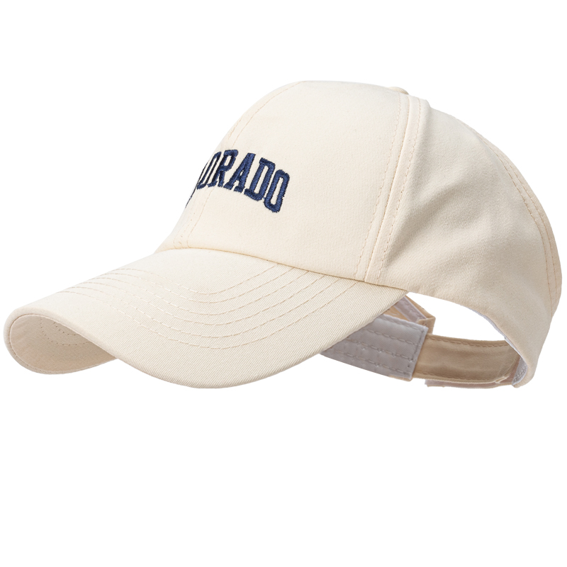 高马尾空顶棒球帽女夏季硬顶鸭舌帽显脸小加宽大帽檐遮阳防晒帽子 - 图3