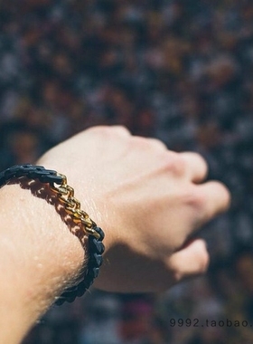 恩尤奇原创潮牌古巴潮牌钛钢环保情侣硅胶能量男女情侣手链手环