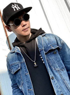 轻奢个性宇航员项链男韩版嘻哈网红百搭潮流太空人钛钢吊坠hiphop