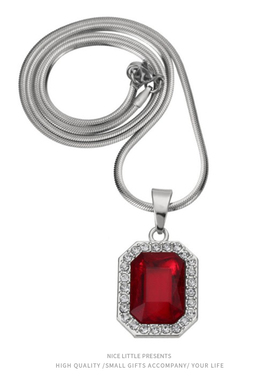 NYUK恩尤奇欧美潮牌短款锁骨爆款宝石吊坠项链HIPHOP嘻哈饰品男女