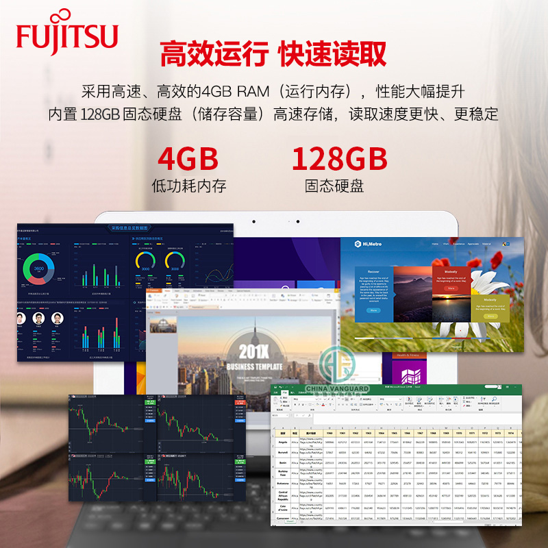 Fujitsu/富士通Q507二合一平板电脑Windows10办公炒股平板电脑-图0