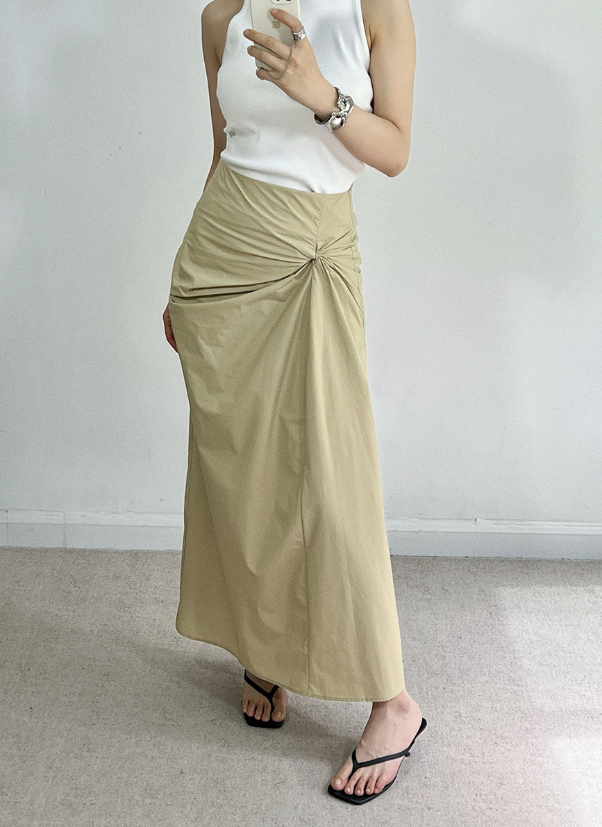 MINNMIA设计师品牌YP造型感时髦立体捏褶半裙女2023 - 图3