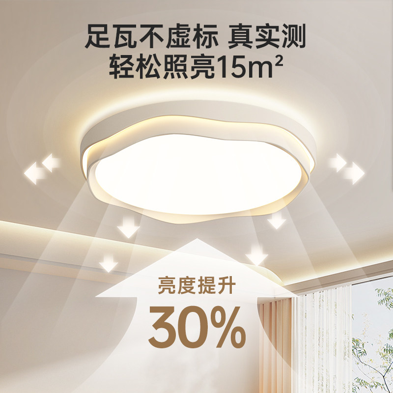 箭牌照明护眼卧室灯奶油风简约现代房间书房灯led吸顶灯儿童房灯,淘宝优惠券,粉丝福利购,淘宝优惠卷