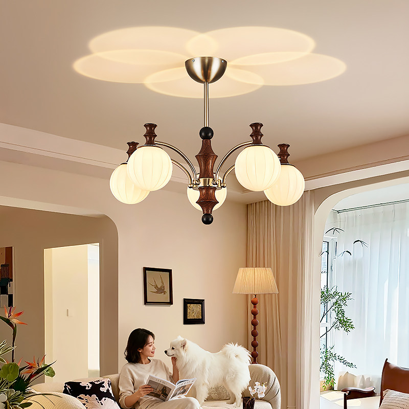 箭牌眼卫士中古风客厅吊灯简约大气智能全光谱护眼餐厅复古卧室灯,淘宝优惠券,粉丝福利购,淘宝优惠卷